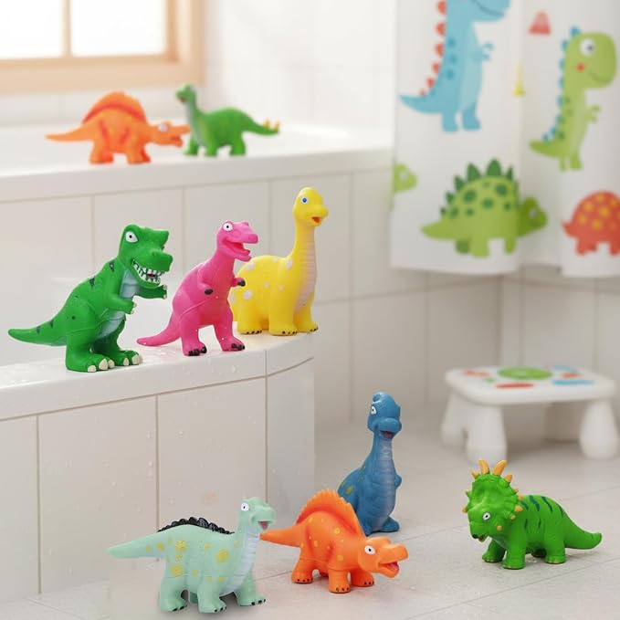 Dinosaur Bath Toys for Toddler Kids: No Hole Mold Free Bathtub Toys - Image 6