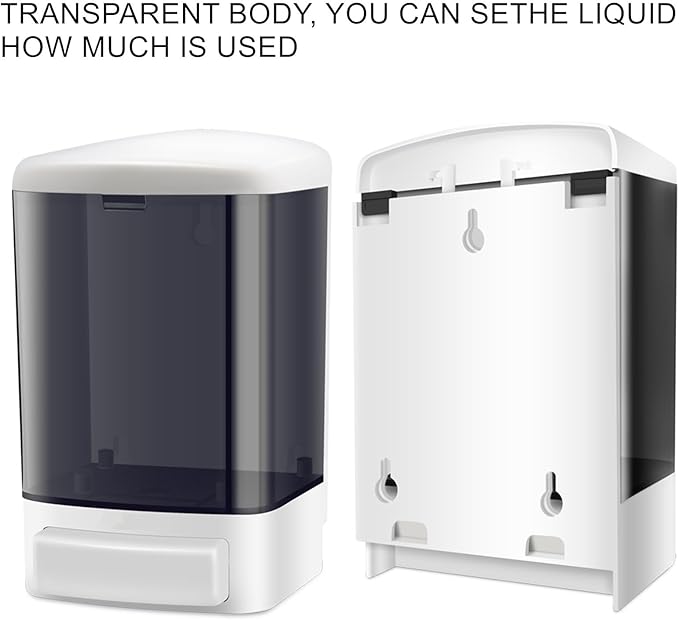 8-Pack Soap Dispenser Wall Mount 1000ml–Commercial Heavy-Duty Plastic Liquid - Image 4