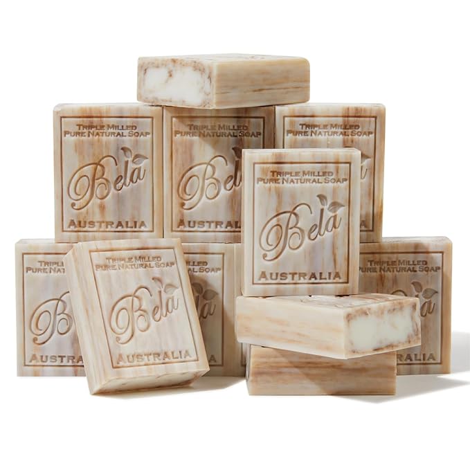 BELA Sandalwood Soap 3.3 OZ, Face and Body Wash Bar, Made in Australia by BELAPURENATURALSOAPSANDODORELIMINATINGHOMEFRAGRANCES