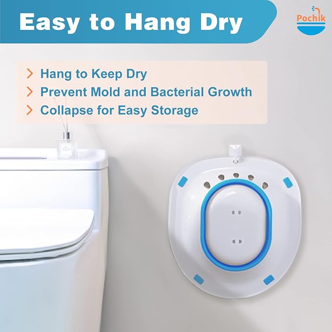 Pochik Sitz Bath for Toilet Seat Hemorrhoids and Postpartum Care, Yoni Steam - Image 6