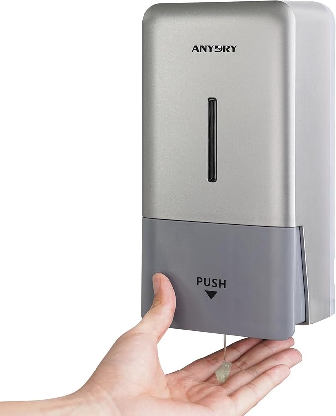 27oz Manual Wall Mounted Soap Dispenser, Use by ANYDRY