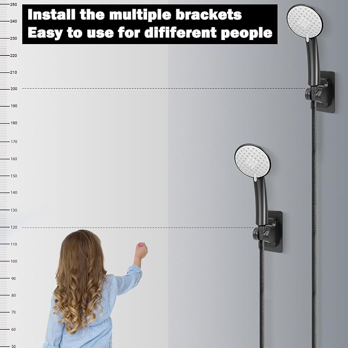 NearMoon Self Adhesive Shower Head Holder-Adjustable Handheld Shower Holder NO - Image 8
