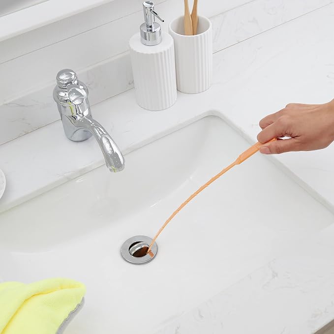 Amazon Basics Drain Clog Remover Tool, Includes 5 Plastic and 1 Stainless Drain - Image 7