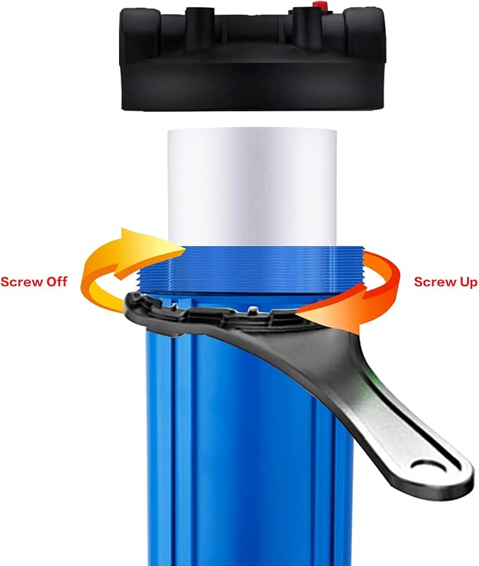 Geekpure 20 Inch Whole House Water Filter Housing 3/4" Port-Fit 4.5" x 20" - Image 2