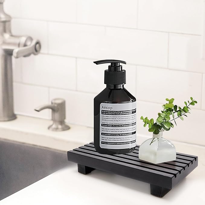 Small Black Bathroom Decor Tray - Image 7