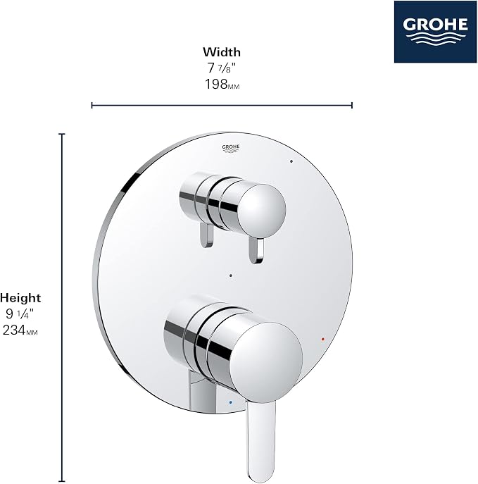 Grohe 29429000 Cosmopolitan Pressure Balance Shower Set, Starlight Chrome - Image 4