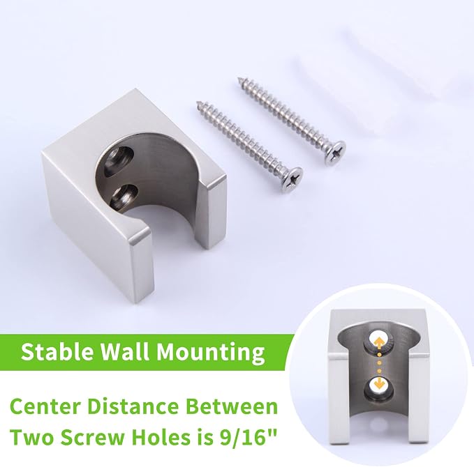 Angle Simple Shower Head Holder, Brass Shower Wand Bracket, Handheld Sprayer - Image 7