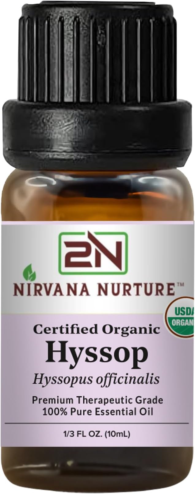 Hyssop Essential Oil USDA Certified Organic, 100% Pure Natural Premium Grade by NirvanaNurture