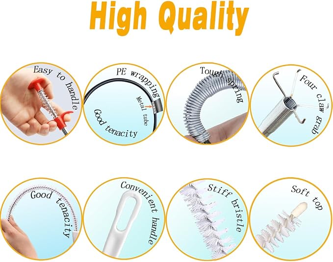 62.5inch Drain Snake Hair Clog Remover - Image 5