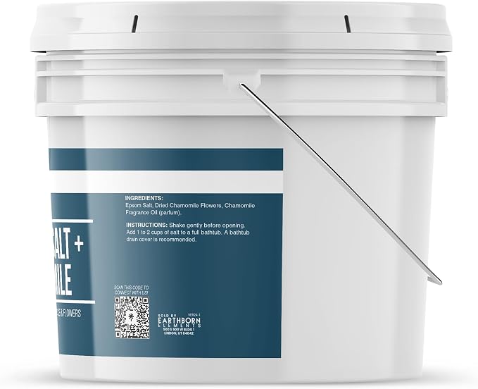Earthborn Elements Chamomile Epsom Salt 8 lb, One Gallon Bucket, Pure & - Image 2