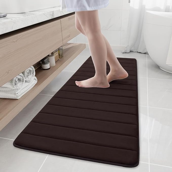 Buganda Memory Foam Bath Mat, Ultra Soft and Non-Slip Bathroom Rugs, Water by Buganda