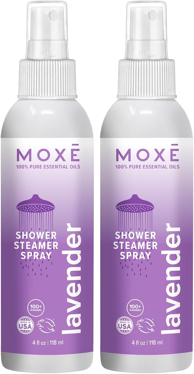 MOXE Lavender Oil Shower Mist, Spa Steam Spray, Certified Natural 100% by MOXE