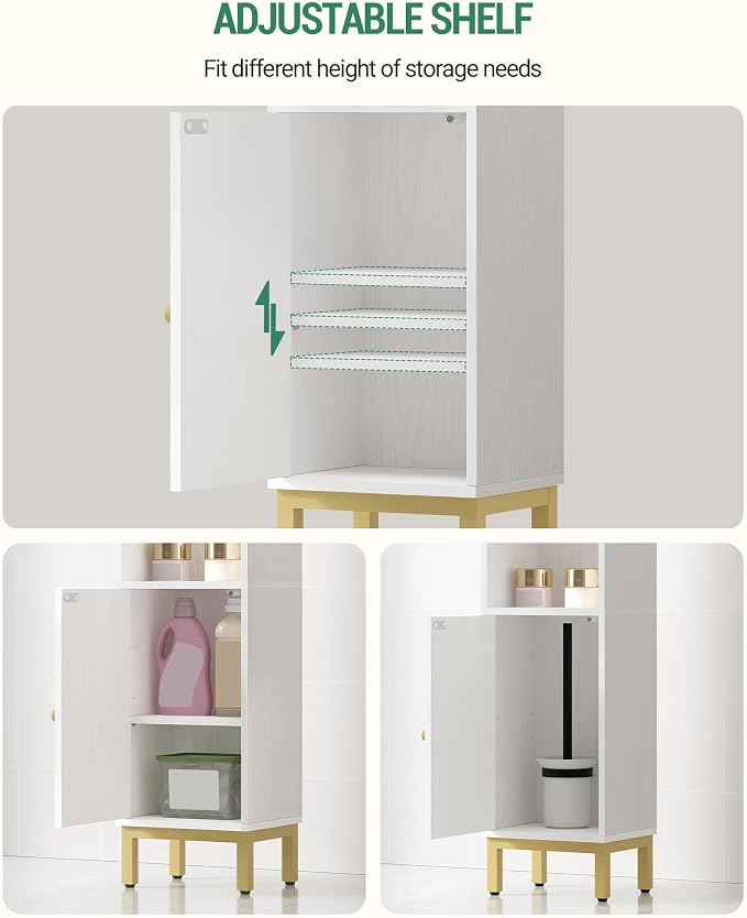 Bathroom Storage Cabinet, Small Corner Floor Cabinet - Image 6