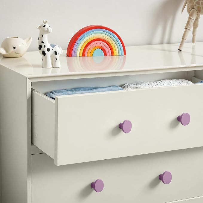 Ravinte 30 Pack Cabinet Knobs Purple Kitchen Cabinet Knobs Round Dresser Drawer - Image 4