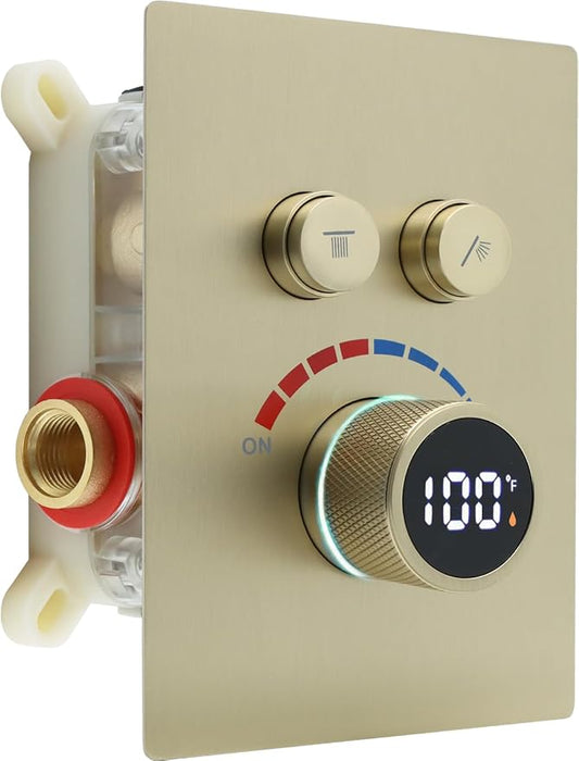Digital Display Shower Valve Shower Valve 2 Way Shower Diverter Valve Shower by Backnets