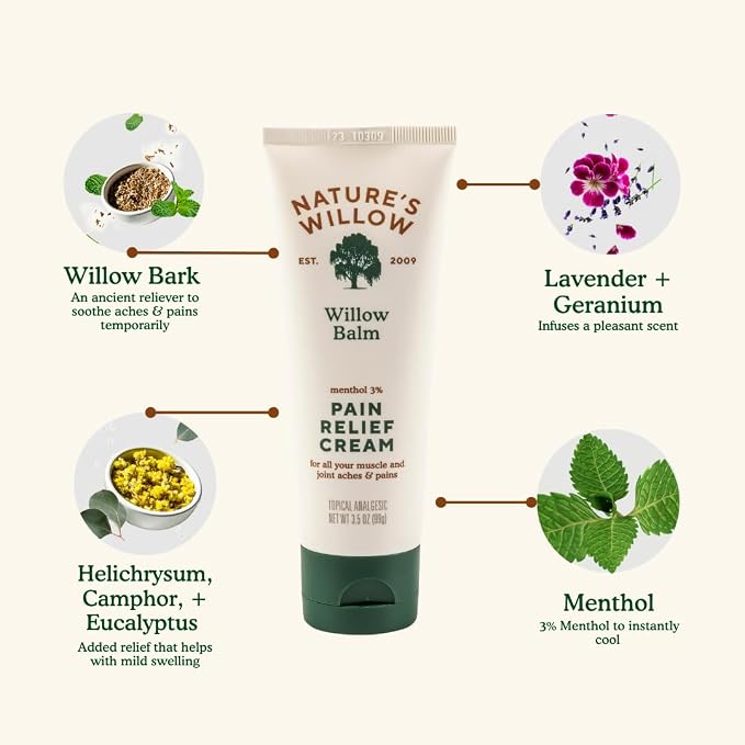Nature's Willow Willow Balm Natural Pain Relief Cream - Image 5