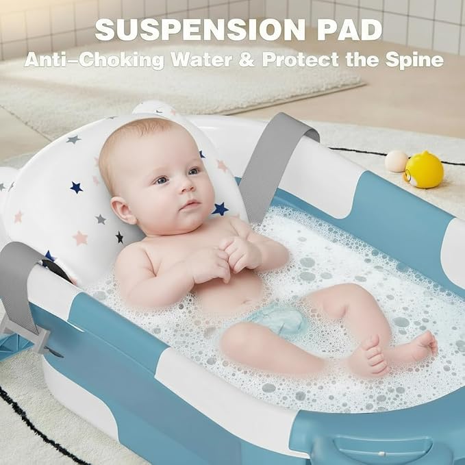 TPN Collapsible Baby Bathtub for Infants to Toddler - Image 2