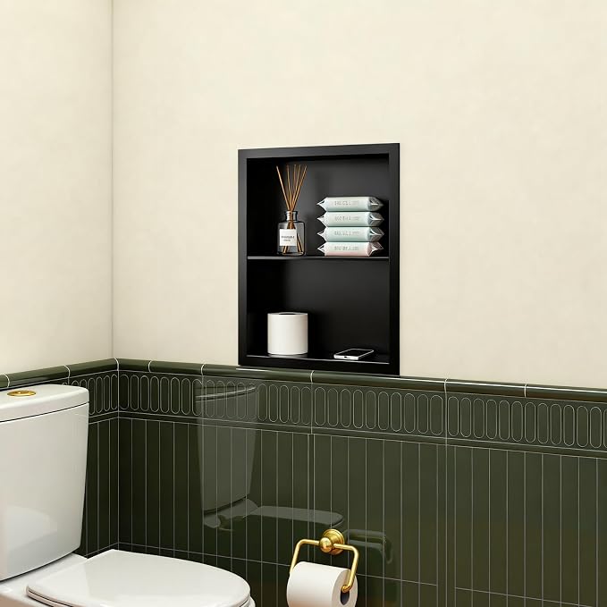 Stainless Steel Recessed Medicine Cabinet Bathroom Medicine Wall Niche Shower - Image 5