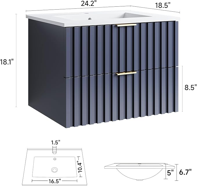 ONBRILL 24 Inch Bathroom Vanity - Image 2