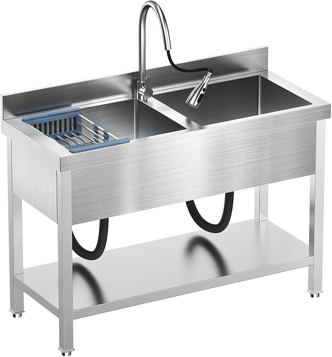 47Inch Stainless Steel Utility Sink by PurezmMotoStainlessSteelFab