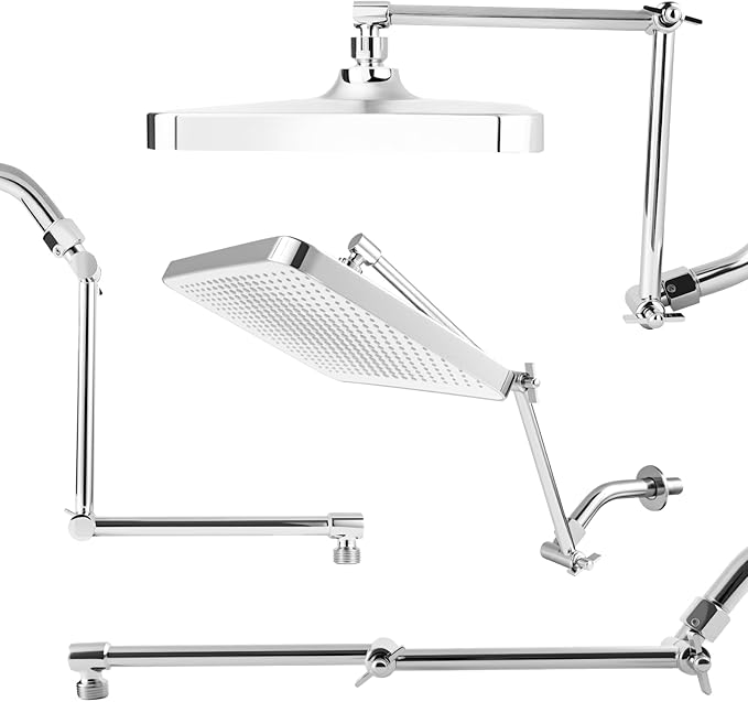 Shower Head Extension Arm, 16 Inch Solid Brass Adjustable Extender - Image 3