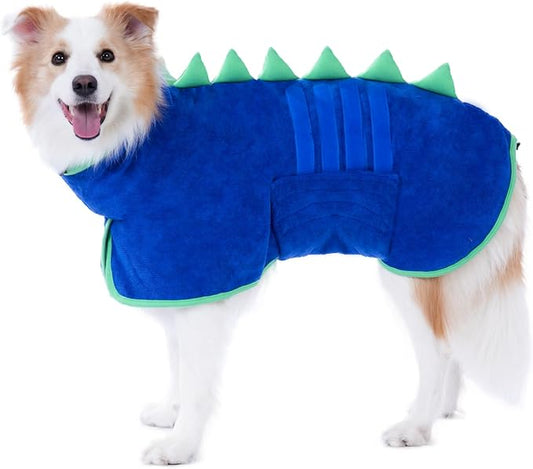 Super Absorbent Dog Bathrobe, Microfiber Bath Robe Towel by HezzLuv