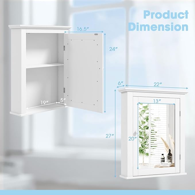 Safeplus White Medicine Cabinet - Image 3