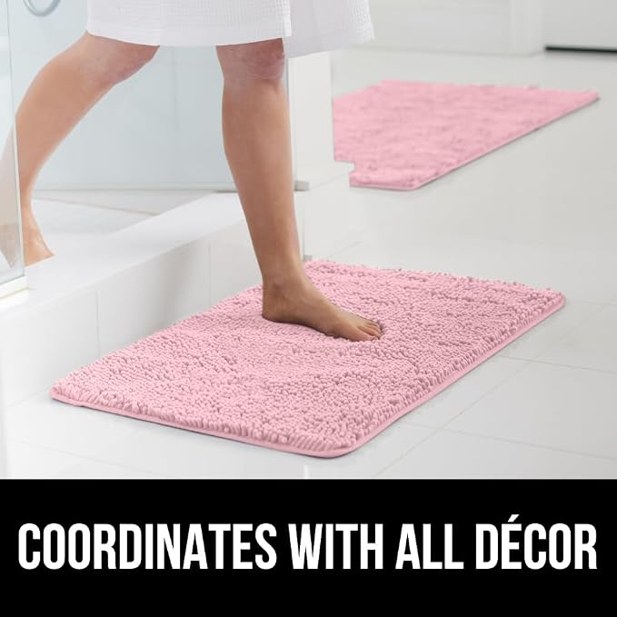 GORILLA GRIP Bath Rug Mat, Soft Absorbent Chenille, Quick Dry Microfiber Mats - Image 9