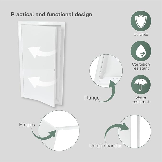 Vent Systems 10'' x 20'' Inch White Metal Access Panel - Image 3