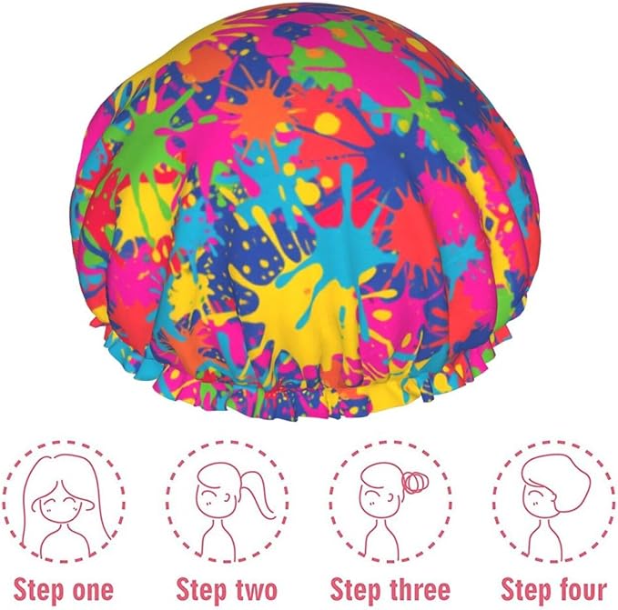 Double Waterproof Layers Shower Cap - Image 7