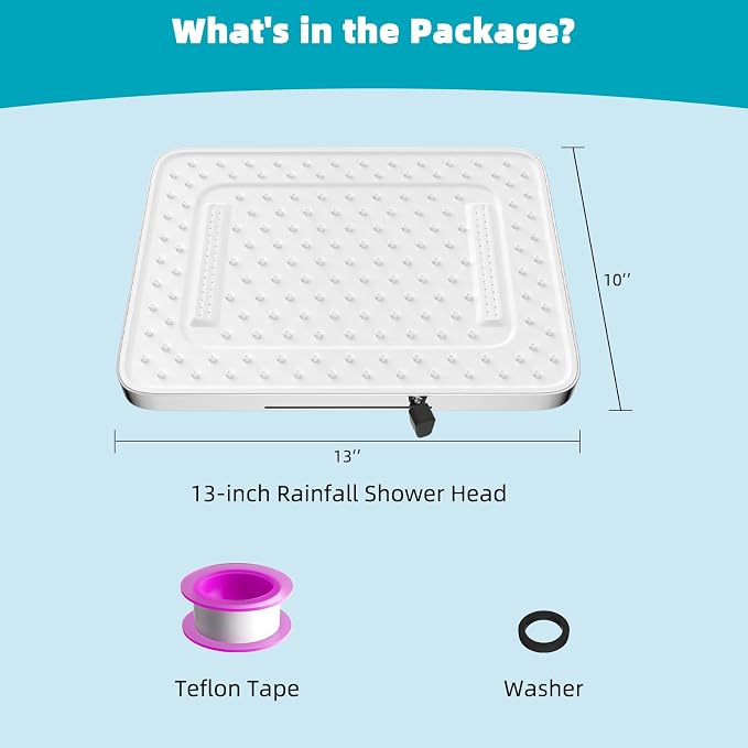 Hibbent 5 Spray Modes Shower Head, Large Rainfall Showerhead - Image 9