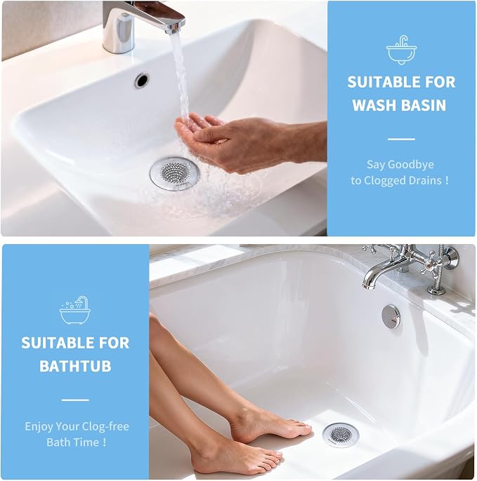 TRAPMATE Bathtub Stopper Drain Strainer Kit, 2.8" Easy Clean Tub Shower Drain - Image 7