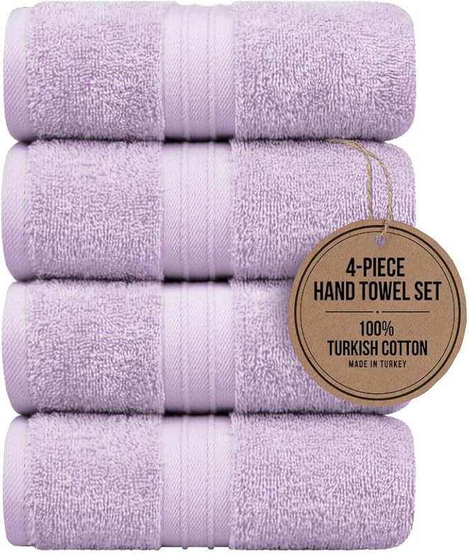 Hand Towels Set of 4-100% Cotton & Luxury, Large Decorative, Cozy and Absorbent by Unknown