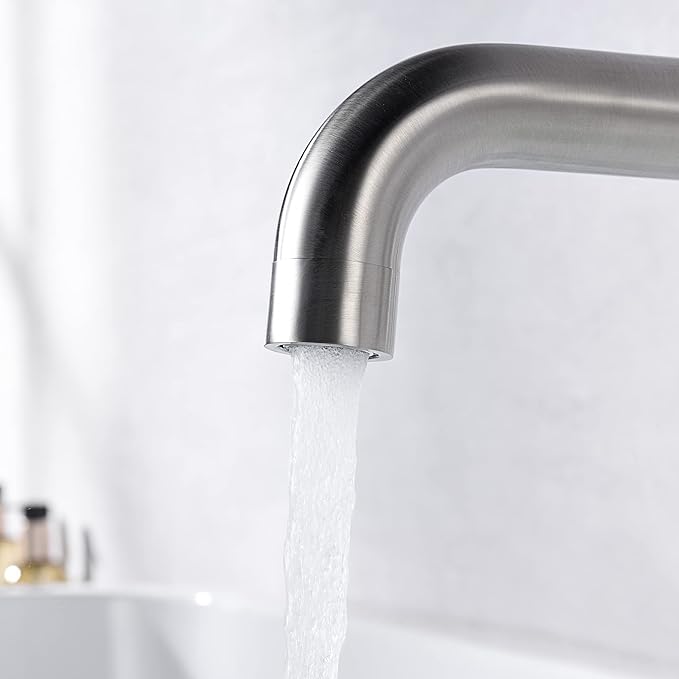SUMERAIN Wall Mount Tub Faucet Brushed Nickel 3 Hole Bathtub Filler Faucet - Image 6
