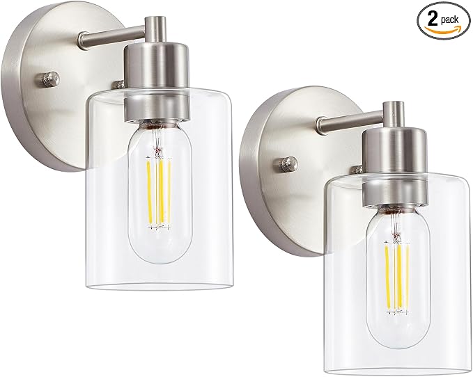Wall Sconces for Bathroom, Brushed Nickel Vanity Light Fixtures, Modern Wall by SOPEASGlobalperspective