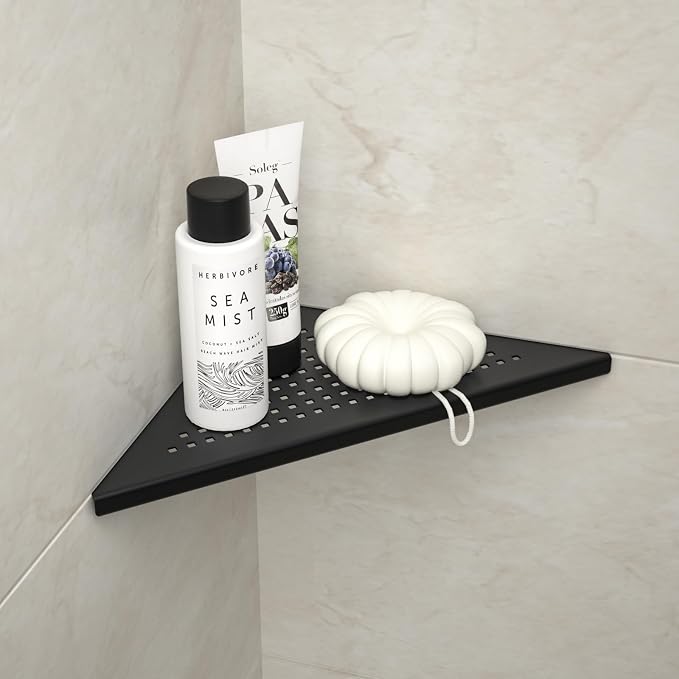 Corner Shower Shelf, Recessed Bathroom Shelf by Bernkot