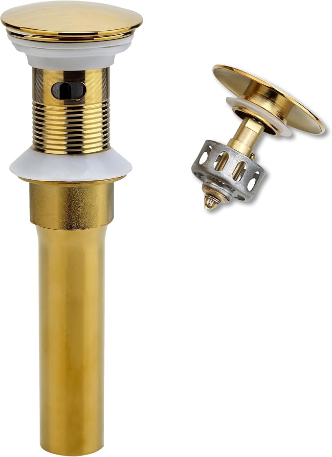 Bathroom Sink Drain, Pop Up Drain Assembly by Rockgoya