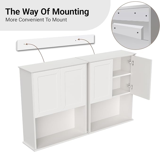 Bathroom Wall Cabinet Wooden - Image 7