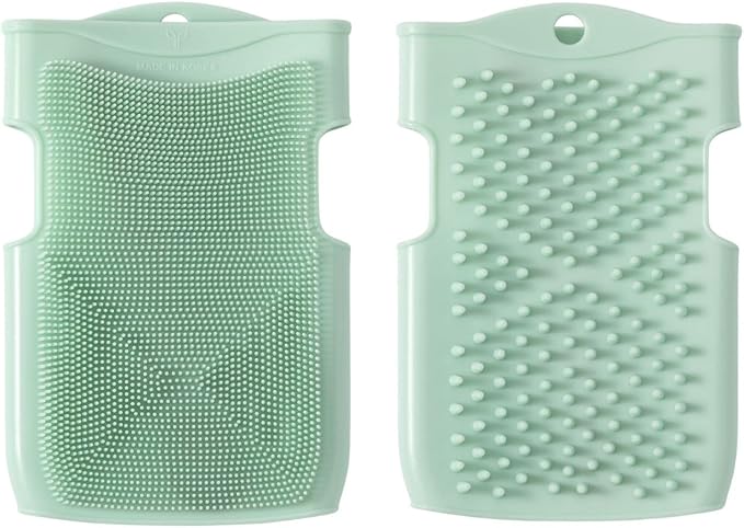 Innobaby Double Sided Silicone Massage Mitt Bath Scrubber Shower Brush & Scalp by Innobaby