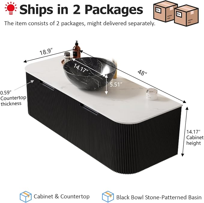 48" Floating Bathroom Vanity - Image 2