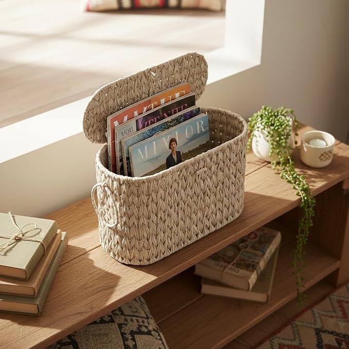 Toilet Paper Basket, Wicker Toilet Paper Storage - Image 7