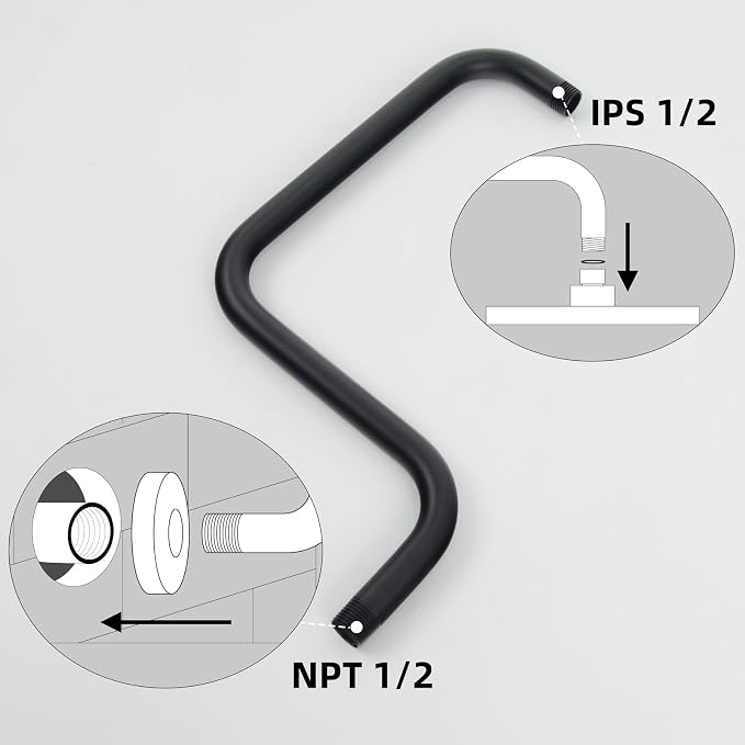 Shower Extension Arm, S shaped shower arm - Image 4