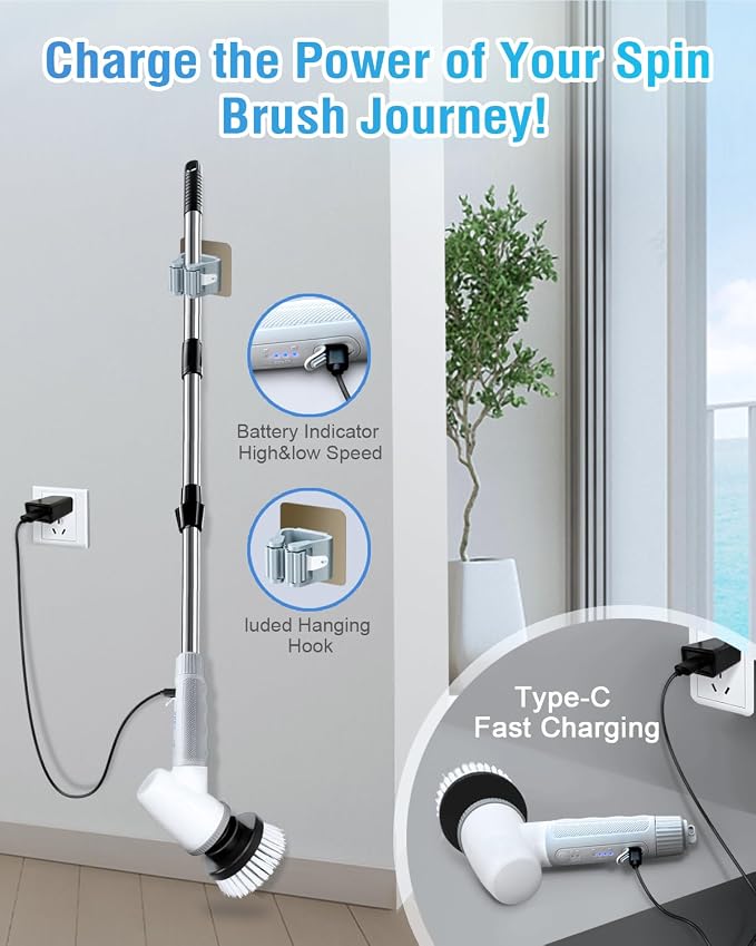 Electric Spin Scrubber Bathroom Scrubber - Image 4