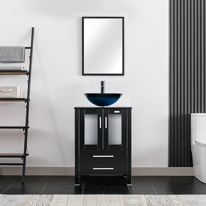 eclife 24" Modern Bathroom Vanity Sink Combo Freestanding Cabinet - Image 2