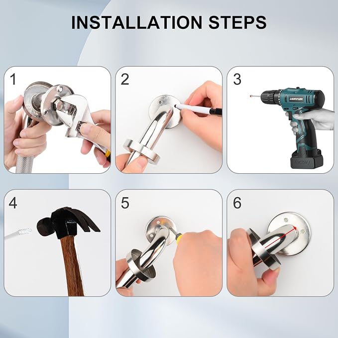 supregear Grab Bars for Bathtubs and Showers, Anti Slip Bathroom Grab Bars for - Image 3