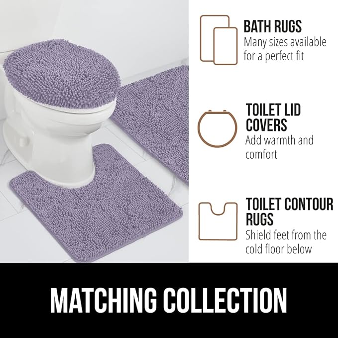 GORILLA GRIP Bath Rug Mat 36x24 Thick Soft Absorbent Chenille, Quick Dry - Image 9