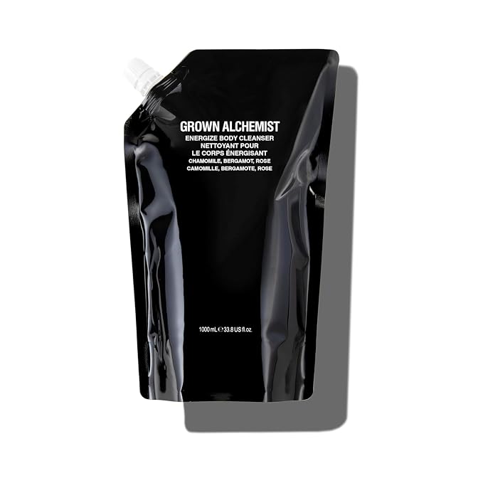 Grown Alchemist Energize Body Cleanser Refill Pouch. Chamomile, Bergamot & Rose by GrownAlchemist