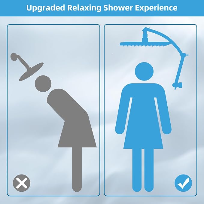 Hibbent All Metal cUPC Certified Rain Shower Head, Solid Brass Adjustable - Image 5