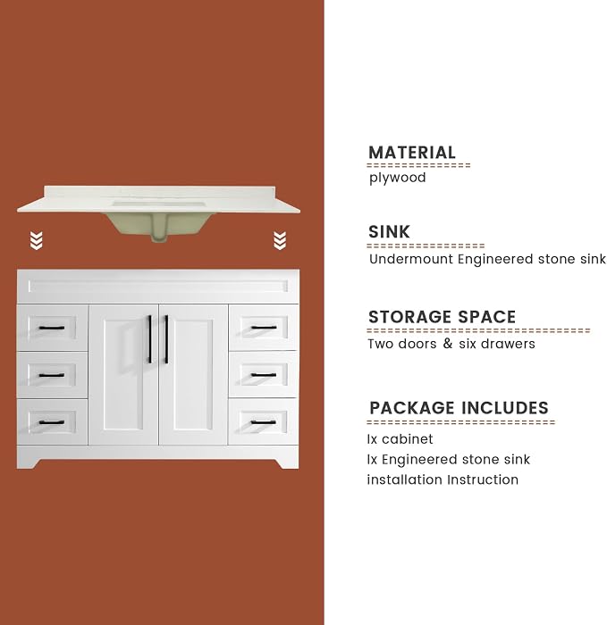 48" Luxurious Bathroom Vanity - Image 4