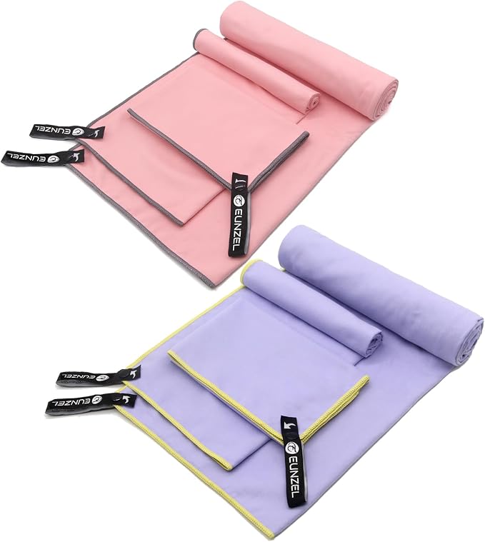 Eunzel 2 Set Quick Dry Camping Towel, Microfiber Travel Towel Super Absorbent by EUNZEL